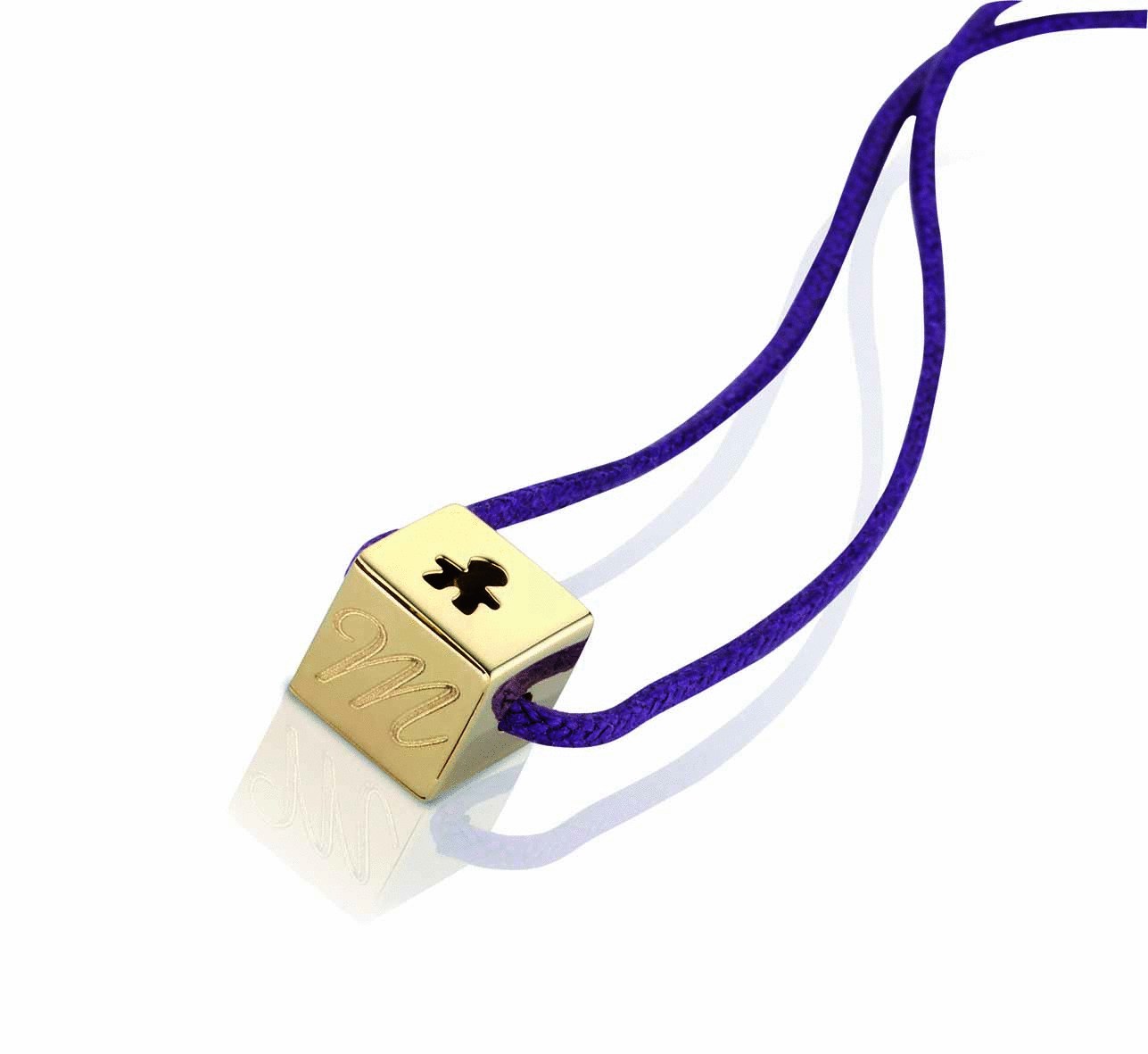 Gold dice pendant