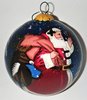 Blown glass Christmas ball with Santa Claus