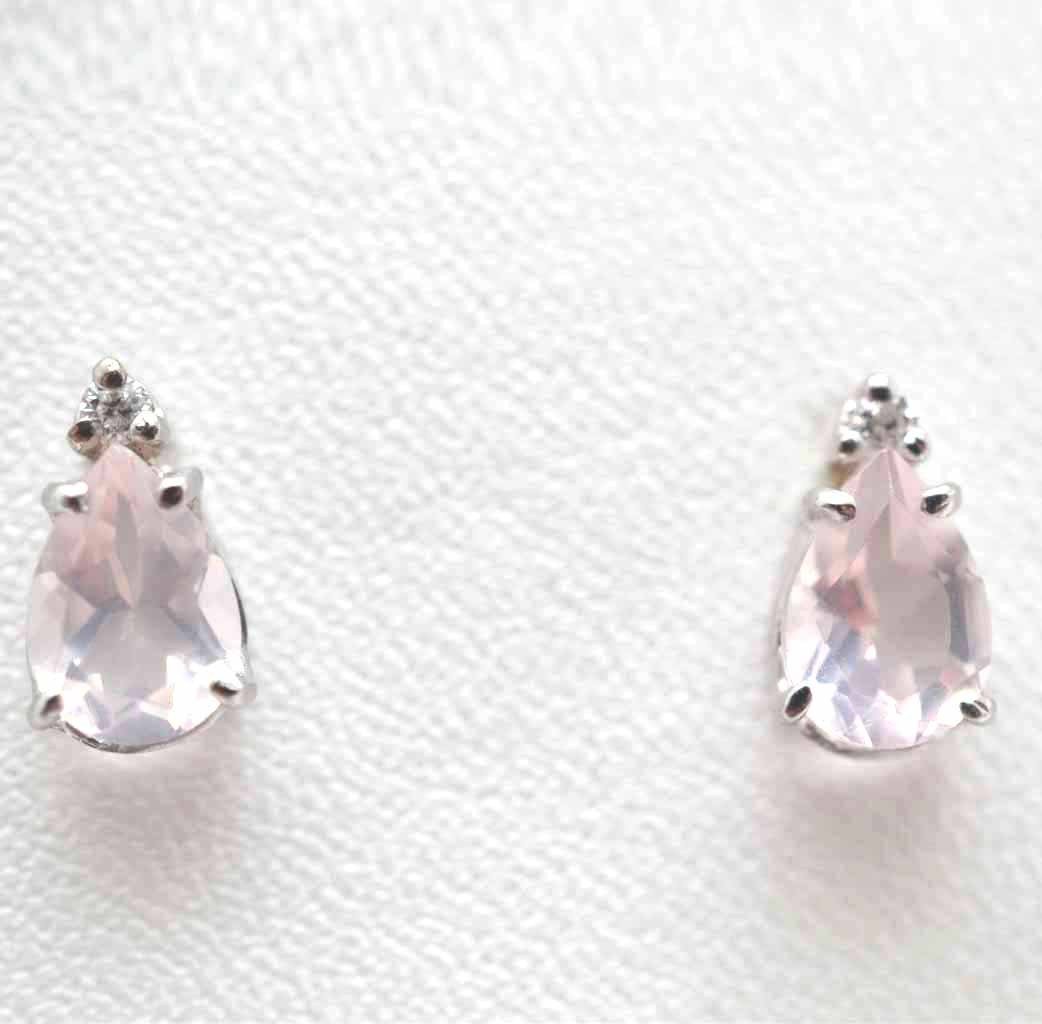 Rose de France earrings with diamond