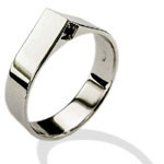 Mens Wedding Ring with Black Diamond