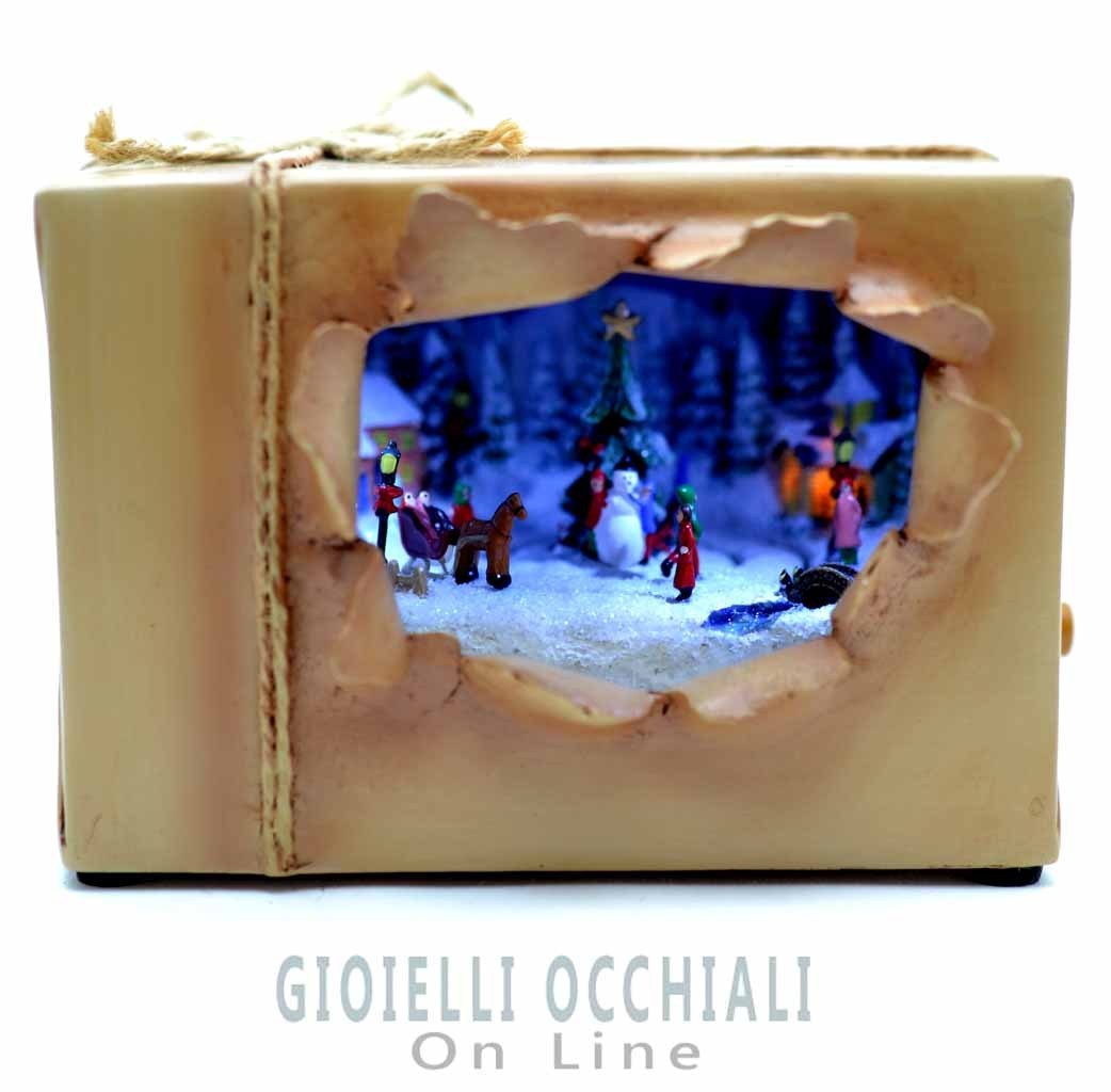 Christmas Package with Skaters on ice