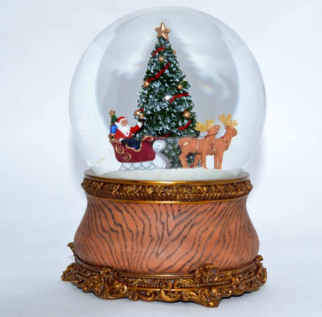 Snow glass ball Santa Claus