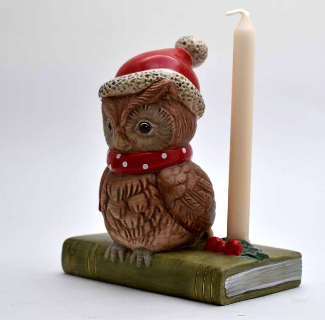 Owl candleholder Christmas