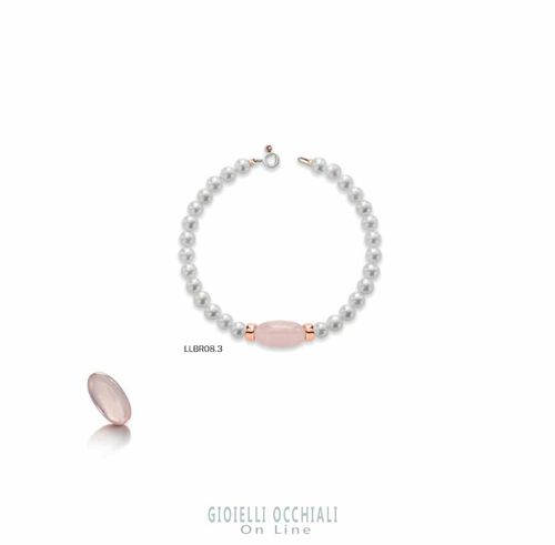 LeLune pearl bracelet, pink gold