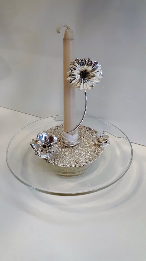 Candle holder flowers ikebana Marcello Giorgio