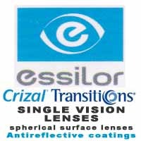 Single Vision Lenses Crizal Transition Antireflective Coatings