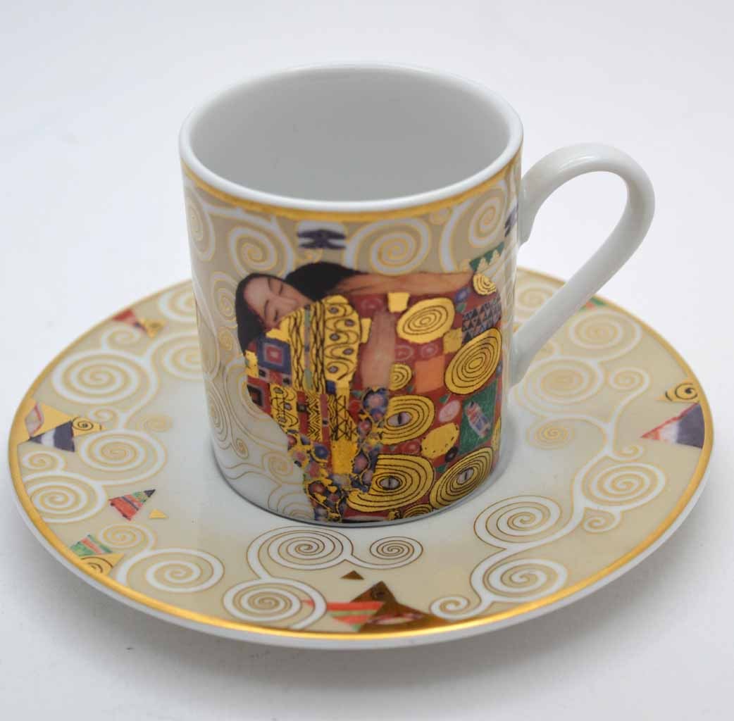 2 cucchiai Tazzine da caffè con 2 tazze rosso in confezione regalo B Gustav Klimt 