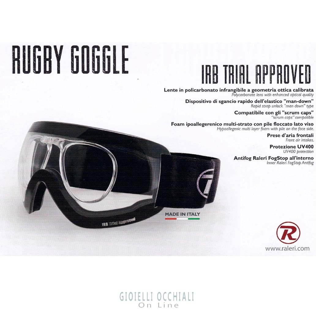 Rugby goggles for kids Raleri Crystal Clear Lens