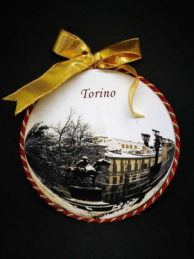 Christmas ball Turin landscape